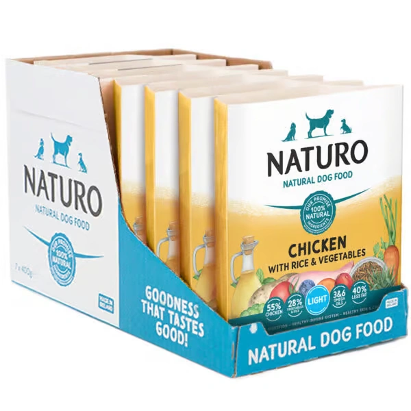 NATURO Light Chicken with Rice and Veg Adult Dog Food 400g - Naturo Dog Food | Premium UK Pet Supplies