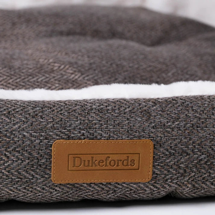 Herringbone Bed | Bronze | Heritage - Dukefords Dog Beds | Premium UK Pet Supplies