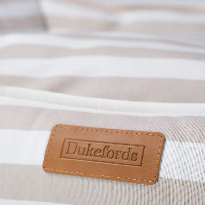 Striped Dog Bed | Gold | Royal - Dukefords Dog Beds | Premium UK Pet Supplies