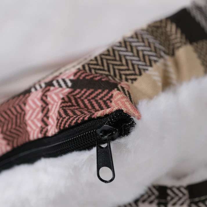 Tartan Dog Bed | Sunset Rose Dukefords Dog Beds - View 3 | Petsware UK